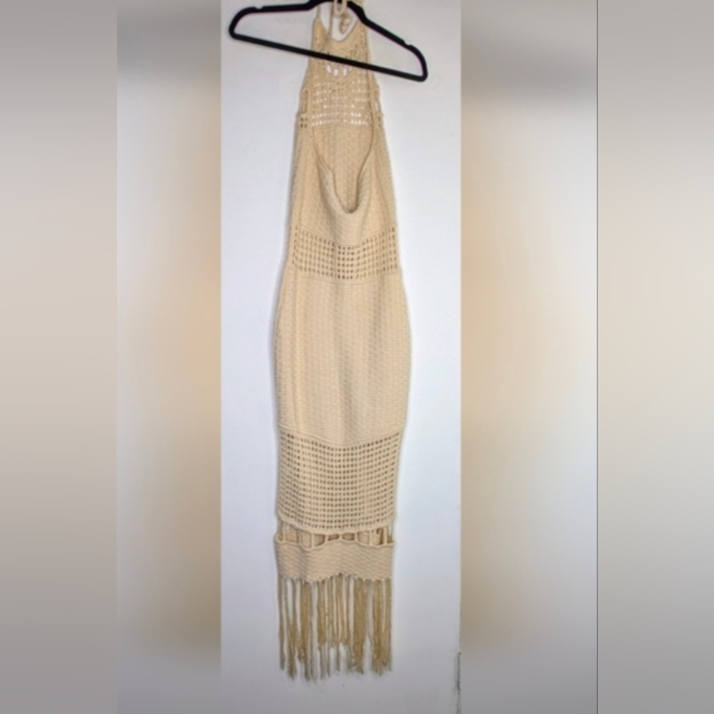 Zara limited edition fringe crochet knit dress size small - Picture 7 of 8